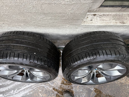 BMW X5 X6 20” Staggered Alloy Wheels with Good Tyres