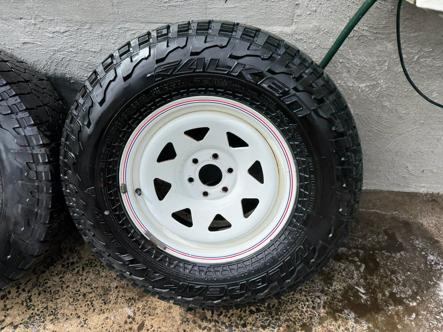 Falken Wildpeak A/T Tyres on 6 Stud White Rims