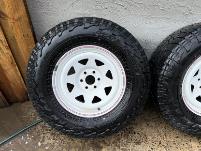 Falken Wildpeak A/T Tyres on 6 Stud White Rims