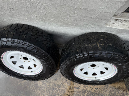 Falken Wildpeak A/T Tyres on 6 Stud White Rims