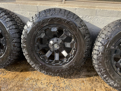 King Off Road Black Alloy Wheels with Maxxis Razr A/T Tyres