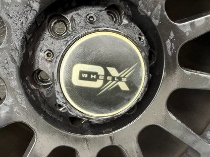 OX 6 Stud Black Alloy Wheels with All Terrain Tyres