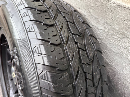 OX 6 Stud Black Alloy Wheels with All Terrain Tyres