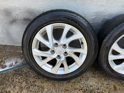 Toyota Corolla 16” Alloy Wheels with Good Tyres.